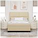 Letto a molle con materasso Crema 160 x 200 cm Tessuto - Foto miniatura 3