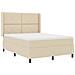 Letto a molle con materasso Crema 160 x 200 cm Tessuto - Foto miniatura 4