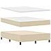 Letto a molle con materasso Crema 160 x 200 cm Tessuto - Foto miniatura 5