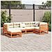 Set Divani da Giardino 6 pz Marrone Cera Legno Massello Pino - Foto miniatura 3