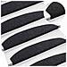 Tappetini per scale autoadesivi 15 pcs Nero 80 x 24,5 x 3,5 cm - Foto miniatura 2