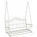 Panchina a Dondolo Acciaio 115 x 61 x 63 cm Bianco Antico - Foto miniatura 1