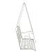 Panchina a Dondolo Acciaio 115 x 61 x 63 cm Bianco Antico - Foto miniatura 4
