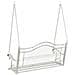 Panchina a Dondolo Acciaio 115 x 61 x 63 cm Bianco Antico - Foto miniatura 5
