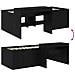 Letto alto per bambini con scrivania Nero 98.5 x 200 cm - Foto miniatura 8