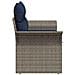 Divano da giardino con cuscino 141 x 62 x 69 cm polyrattan - Foto miniatura 6
