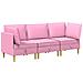 Set di divani modulari con spazio di archiviazione 3 pcs Rosa - Foto miniatura 1