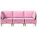 Set di divani modulari con spazio di archiviazione 3 pcs Rosa - Foto miniatura 6
