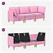 Set di divani modulari con spazio di archiviazione 3 pcs Rosa - Foto miniatura 8