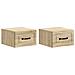 Mobiletto da notte a muro 2 pcs Rovere Sonoma 34,5 x 33 x 20 cm - Foto miniatura 1