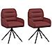 Sedie da pranzo girevoli 2 pcs Similpelle Rosso Vino - Foto miniatura 1