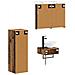 Set di Armadi da Bagno 4 pcs Legno antico 40 x 10,5 x 60,5 cm - Foto miniatura 3