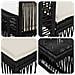 Set Divano da Giardino 5 pz Nero e Bianco Crema polyrattan - Foto miniatura 10