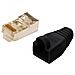 IWP-CAT5ES-BK - Plug Copriconnettore Cat. 5E RJ45 Cavo Schermato 100pz Nero - Foto miniatura 3