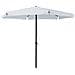 Ombrellone Ø 3 mt -Tondo - Struttura in acciaio - Con Manovella - Copertura in Poliestere 160 gr / m² colore bianco - Apertura per sfogo aria - Foto miniatura 1