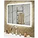 Specchio A Parete A Led 60 X 80 Cm Argento Adour - Foto miniatura 18