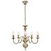 Candelabro Stile Anticato Bianco 5 Lampadine E14 - Foto miniatura 2