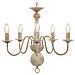 Candelabro Stile Anticato Bianco 5 Lampadine E14 - Foto miniatura 1
