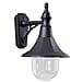 Lanterna Da Parete 1 Luce Per Esterno In Policarbonato Nero Ip44, Attacco E27 - Foto miniatura 1