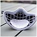 Maschera Bocca Hi 16,5 X 11 X 6,5 Cm Nera Taglia Unica - Foto miniatura 8
