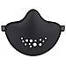 Maschera Bocca Hi 16,5 X 11 X 6,5 Cm Nera Taglia Unica - Foto miniatura 1