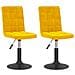 Sedie Da Pranzo Girevoli 2 Pz Giallo Senape In Velluto - Foto miniatura 2