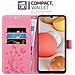 Cadorabo Custodia Compatibile Con Samsung Galaxy A42 / M42 In Rosa Fiore - Coperchio Protettivo In Design Floreale Con Chiusura Magnetica, Funzione Stand E Slot Per Carte - Foto miniatura 3