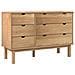 Cassettiera 113,5x39,5x73 Cm In Legno Massello Di Pino - Foto miniatura 1