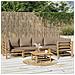 Set Salotto Da Giardino 6pz Con Cuscini Tortora Bambù - Foto miniatura 1