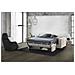 Divano Letto Achiropita, Divano A 2 Posti Large, 100% Made In Italy, Sofà Soggiorno Con Apertura Girevole, In Tessuto Imbottito, Con Braccioli Slim, Cm 180x95h90, Tortora - Foto miniatura 2