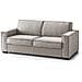 Divano Letto Achiropita, Divano A 2 Posti Large, 100% Made In Italy, Sofà Soggiorno Con Apertura Girevole, In Tessuto Imbottito, Con Braccioli Slim, Cm 180x95h90, Tortora - Foto miniatura 3
