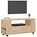 Mobile Tv Rovere Sonoma 102x34,5x43 Cm In Legno Multistrato - Foto miniatura 3
