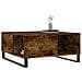 Tavolino Da Salotto Rovere Fumo 80x80x36,5 Cm Legno Multistrato - Foto miniatura 3