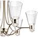 Lampadario Classico Kayva Acciaio Nichel Lucido Vetro Led 36w 3000k 2375lm - Foto miniatura 3
