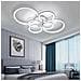 Plafoniera Lampadario Led 6 Anelli Cerchi 51 Watt Luce Bianca 6500k - Foto miniatura 1