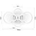 Plafoniera Lampadario Led 6 Anelli Cerchi 51 Watt Luce Bianca 6500k - Foto miniatura 2
