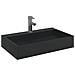 Lavandino 60x38x11 Cm Blocco In Marmo /minerale Nero Opaco - Foto miniatura 3
