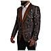 Blazer Da Giacca Slim In Seta Con Stampa Scimmia Bronzo - It48 - M - Foto miniatura 2