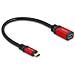 USB 10 Gbps Adattatore USB Type-C maschio per USB Tipo-A femmina 15 cm metallo rosso - Foto miniatura 1