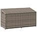 Baule da Giardino Grigio 110x50x58 cm in Polyrattan - Foto miniatura 1