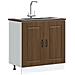 Mobile Base Lavello Kalmar Rovere Marrone 80x46x81,5 Cm - Foto miniatura 1