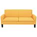 Divano A 3 Posti 180x65x76 Cm Giallo - Foto miniatura 1