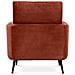 Poltrona Di Design Emma In Velluto A Coste Color Terracotta - Foto miniatura 3