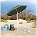 ombrellone da spiaggia  con palo in metallo verde 161x193 cm in poliestere - Foto miniatura 3