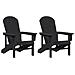 Sedie Adirondack 2 pcs Nere 74x82x90 cm HDPE - Foto miniatura 1