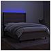 Letto a Molle con Materasso e LED Tortora 140x200 cm in Tessuto - Foto miniatura 3
