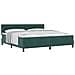 Letto Box Spring con Materasso Verde Scuro 200x200 cm Velluto - Foto miniatura 1