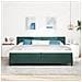 Letto Box Spring con Materasso Verde Scuro 200x200 cm Velluto - Foto miniatura 2
