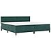 Letto Box Spring con Materasso Verde Scuro 200x200 cm Velluto - Foto miniatura 3