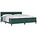 Letto Box Spring con Materasso Verde Scuro 200x200 cm Velluto - Foto miniatura 4